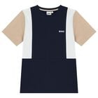 Boys Navy Blue Logo T-Shirt, 2, hi-res