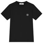 Boys Black Logo T-Shirt, 5, hi-res