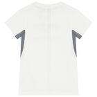 Boys White & Grey Logo T-Shirt, 2, hi-res