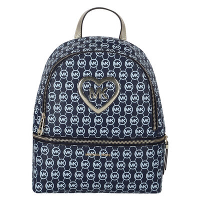 Girls Navy Logo Backpack