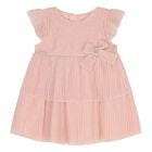 Younger Girls Pink Pleated Tulle Dress, 1, hi-res