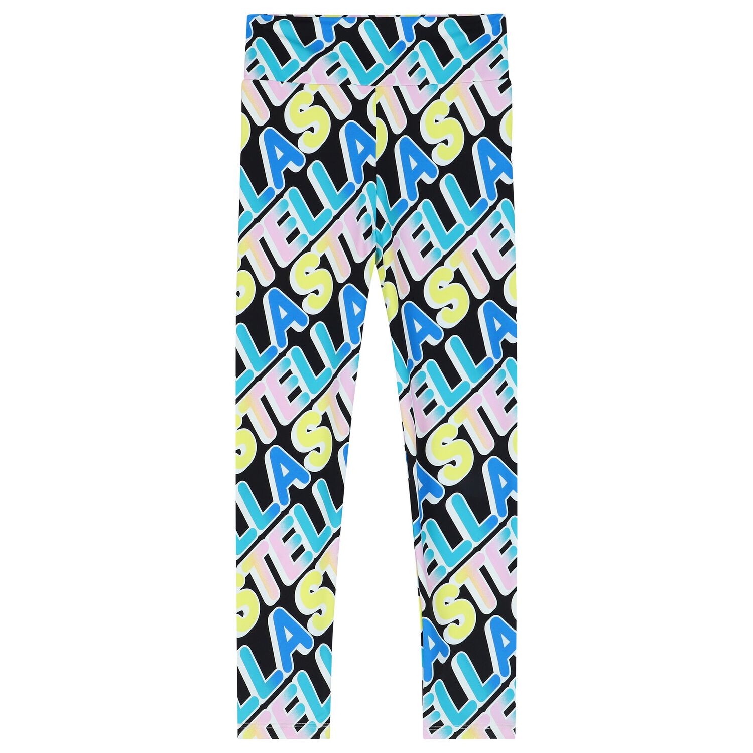 Girls Black Logo Leggings, 1, hi-res image number null