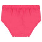 طقم فستان ساتان باللون الوردى للبنات  , 2, hi-res