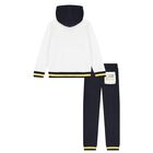 Boys Navy Blue & White Logo Tracksuit, 1, hi-res