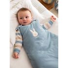 Baby Boys Blue Bunny Sleeping Bag, 1, hi-res