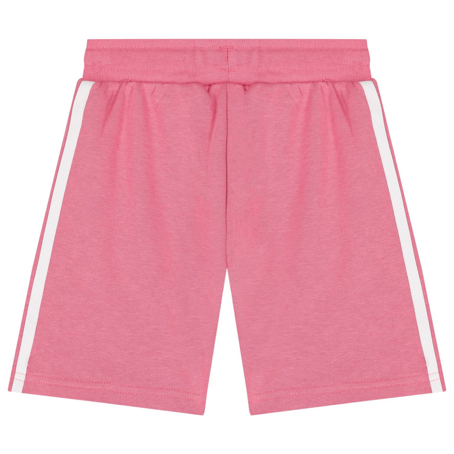 Girls White & Pink Logo Shorts Set, 1, hi-res