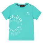 Younger Boys Turquoise Logo T-Shirt, 2, hi-res