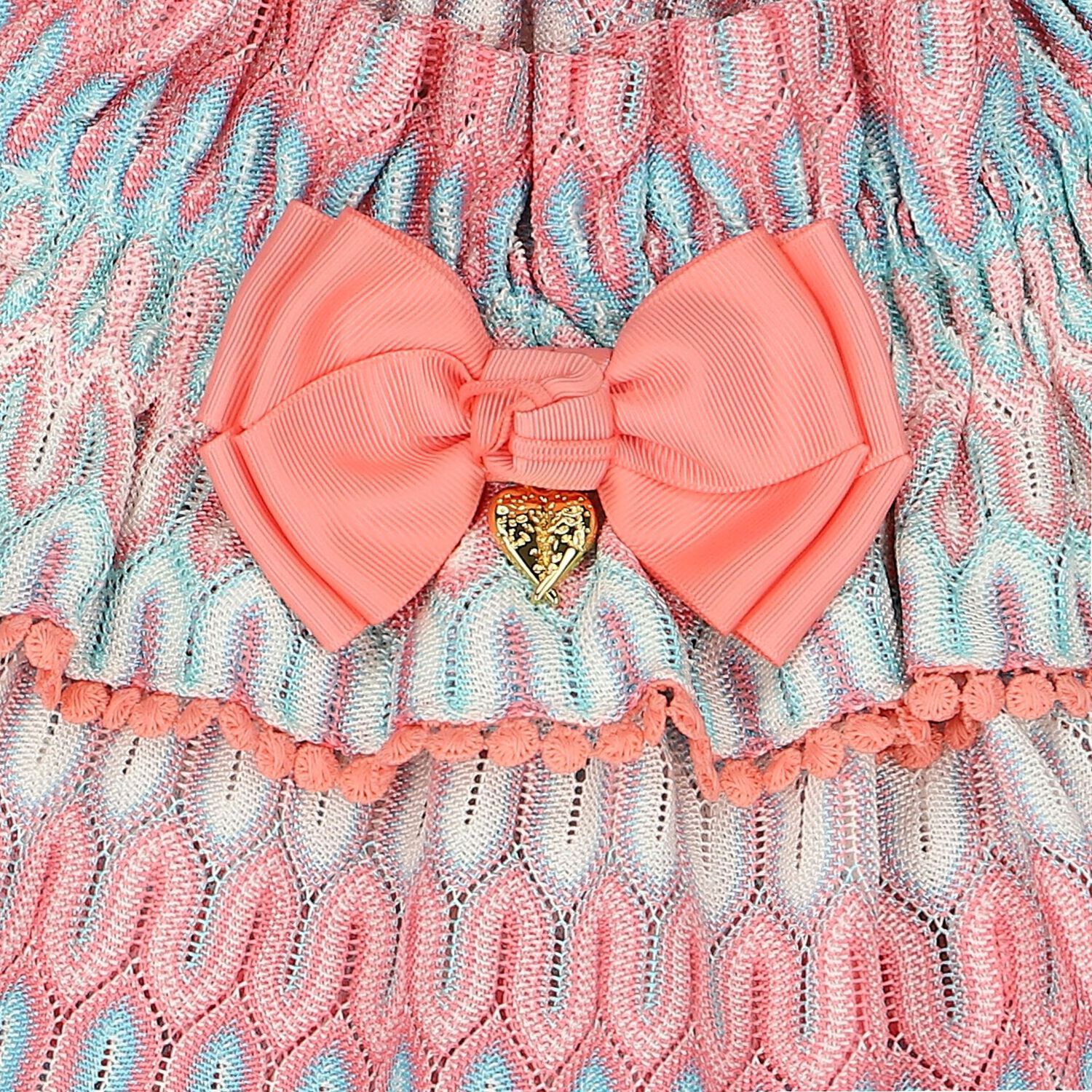 توب بنات محبوك كروشيه باللونين الوردي والأزرق, 1, hi-res image number null