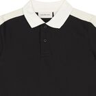 Boys Black & Ivory Polo Shirt, 1, hi-res