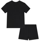 Baby Boys Black Logo Shorts Set, 1, hi-res