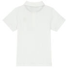 تيشيرت بولو بالشعار باللون الأبيض للأولاد, 1, hi-res