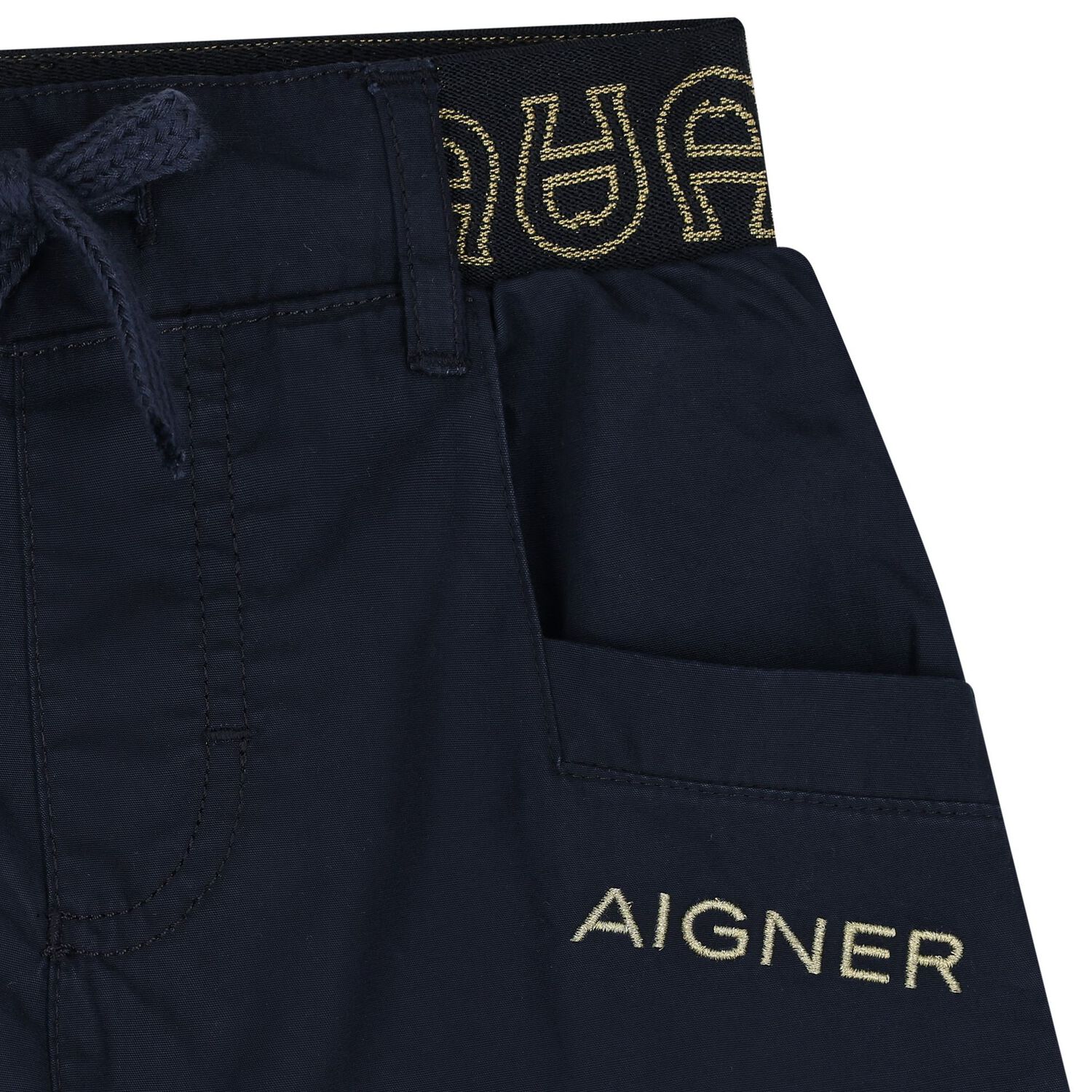 Boys Navy Blue Logo Shorts, 2, hi-res