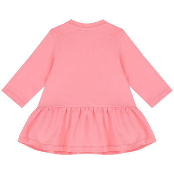 Younger Girls Pink Logo Dress