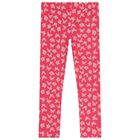 Girls Pink Butterfly Leggings, 1, hi-res