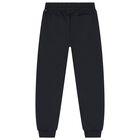 Boys Black Joggers, 2, hi-res