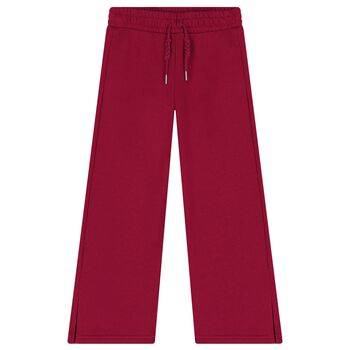 Girls Red Wide Leg Trousers