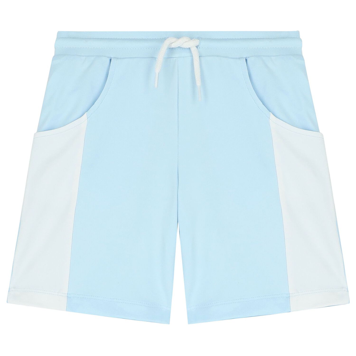 Boys Blue & White Logo Shorts Set, 1, hi-res