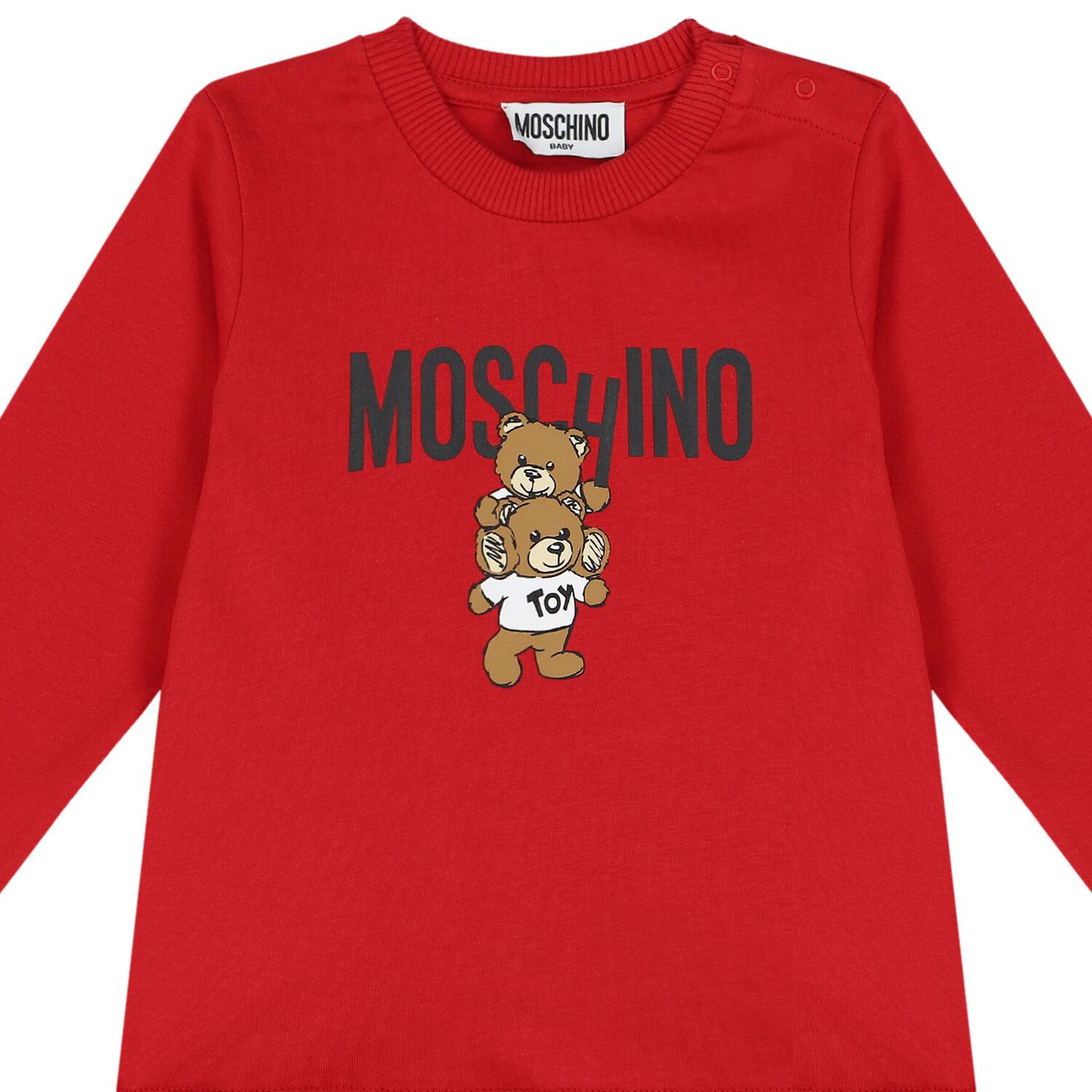 Red Teddy Bear Logo Long Sleeve Top, 5, hi-res image number null