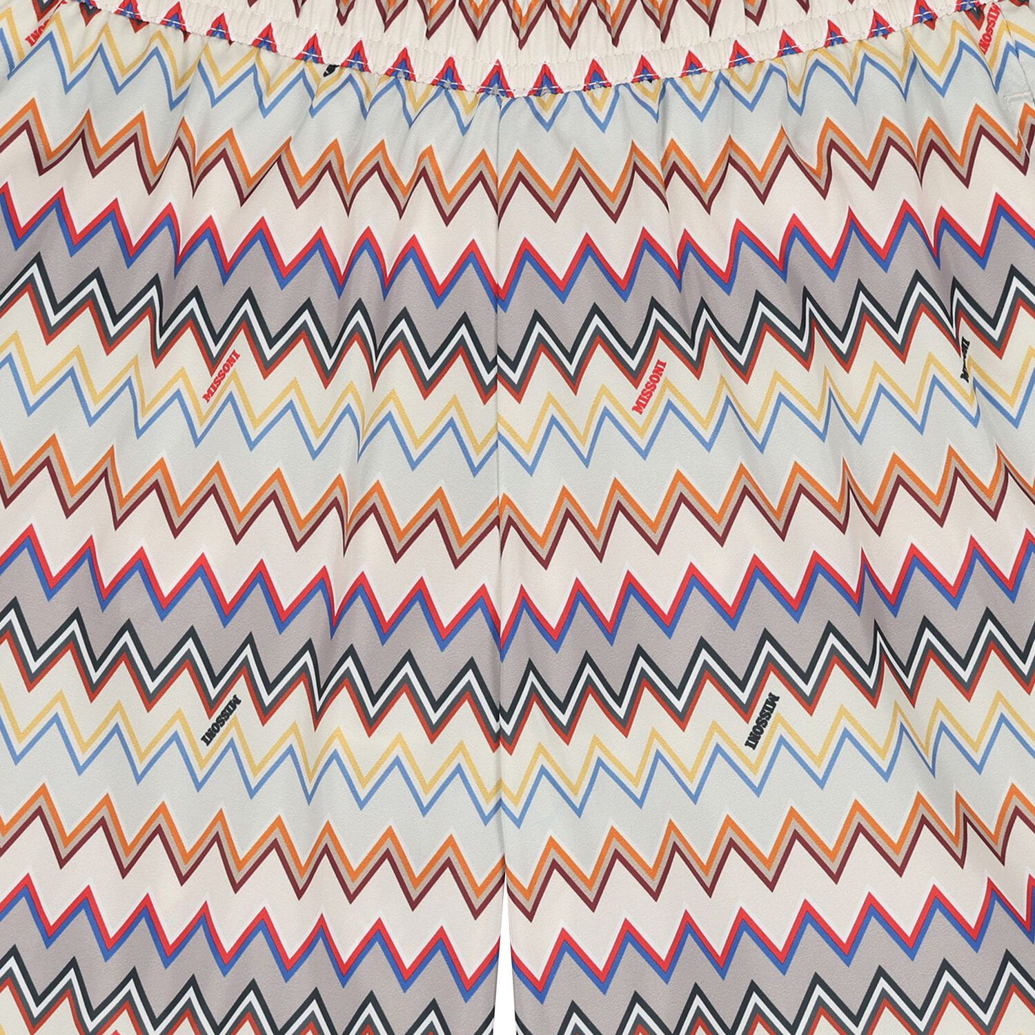 Boys Beige Zigzag Swim Shorts, 1, hi-res