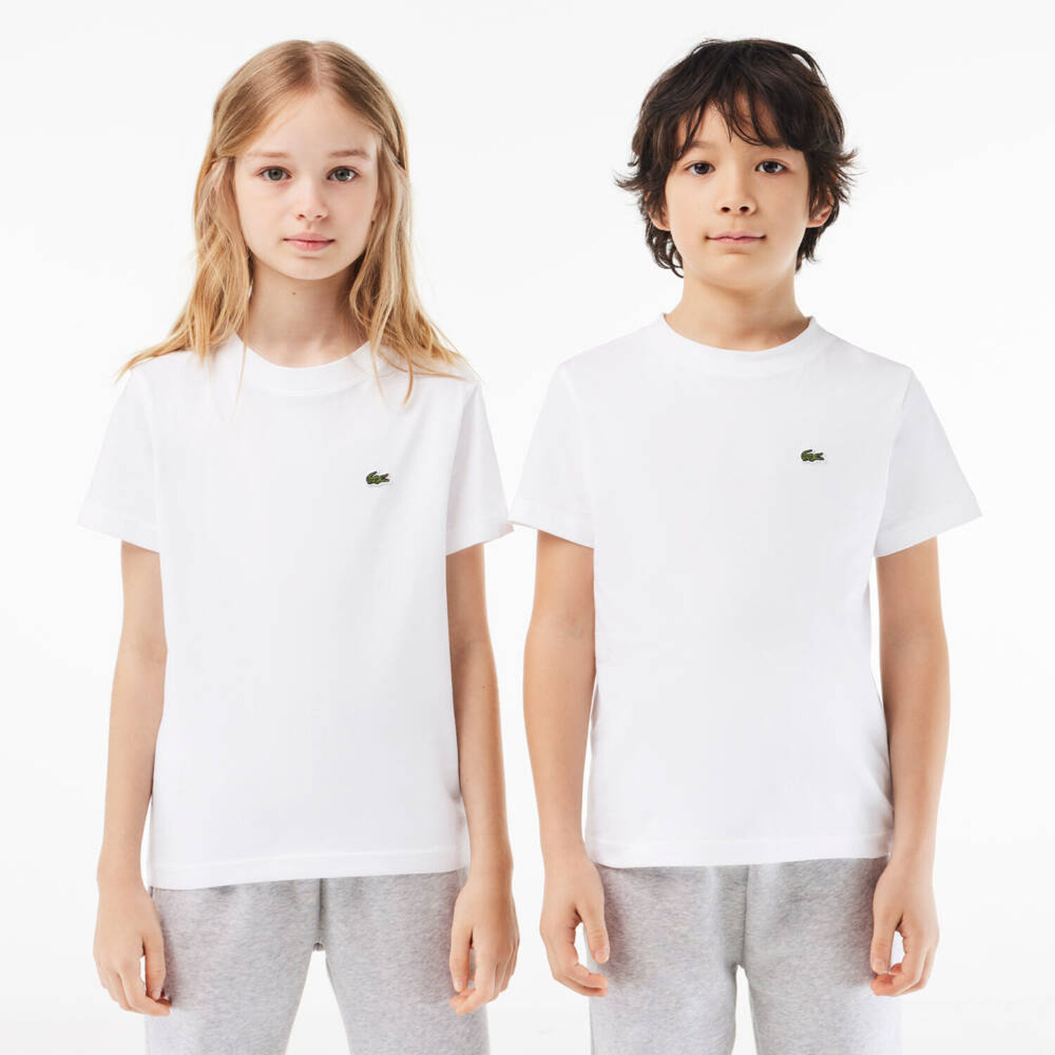 تيشيرت أولاد بالشعار باللون الأبيض, 1, hi-res