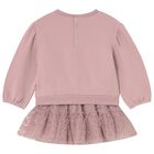 Younger Girls Pink Tulle Skirt Set, 2, hi-res