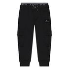 Younger Boys Black Logo Joggers, 1, hi-res