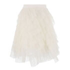 Girls White Tulle Skirt, 3, hi-res