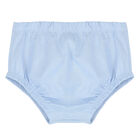 طقم فستان بنات بالشعار باللون الازرق, 3, hi-res