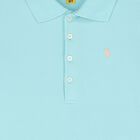 Girls Blue Logo Polo Dress , 1, hi-res