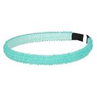 طوق شعر للبنات مطرز باللون الأزرق , 2, hi-res