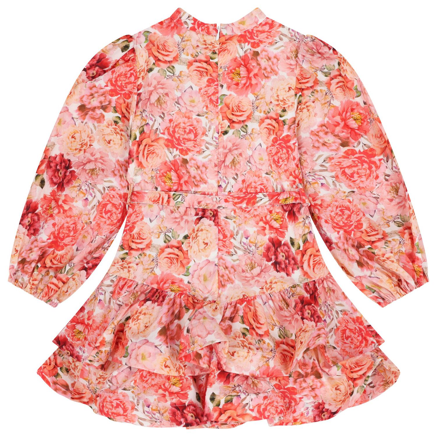 Girls Pink Floral Dress , 1, hi-res