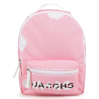 Girls Pink & White Logo Backpack