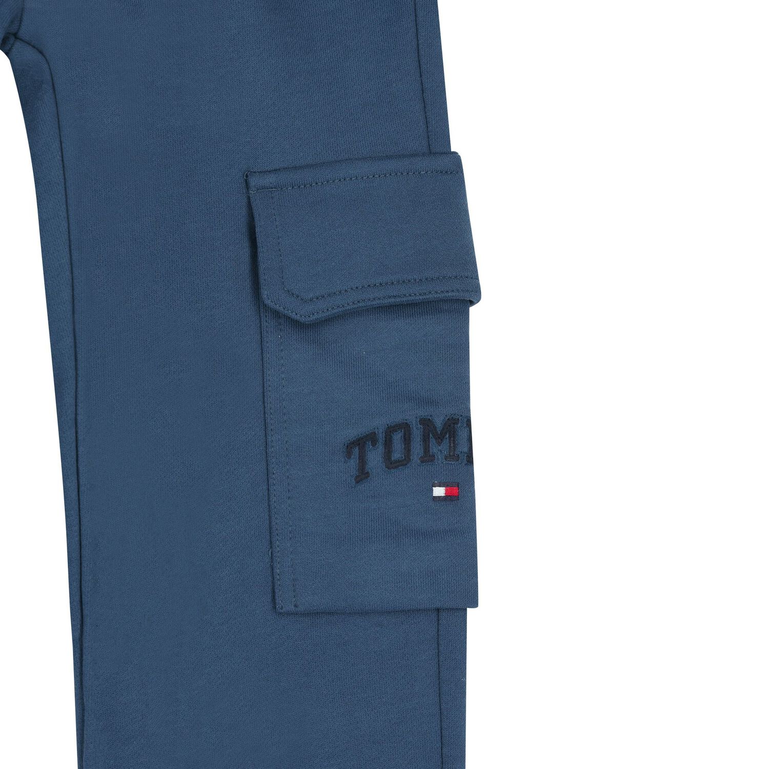 بنطلون أولاد رياضي بالشعار باللون الأزرق, 1, hi-res image number null