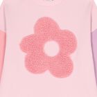 طقم ليجينز مزين بالزهور باللون الوردى والاخضر , 1, hi-res