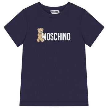 Navy Blue Teddy Bear Logo T-Shirt