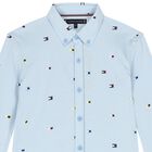 تيشيرت أولاد بالشعار باللون الكحلي, 1, hi-res