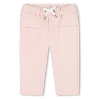 Younger Girls Pink Logo Joggers