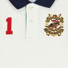  طقم بنطلون أبيض وأخضر بشعار للأطفال الرضع, 1, hi-res