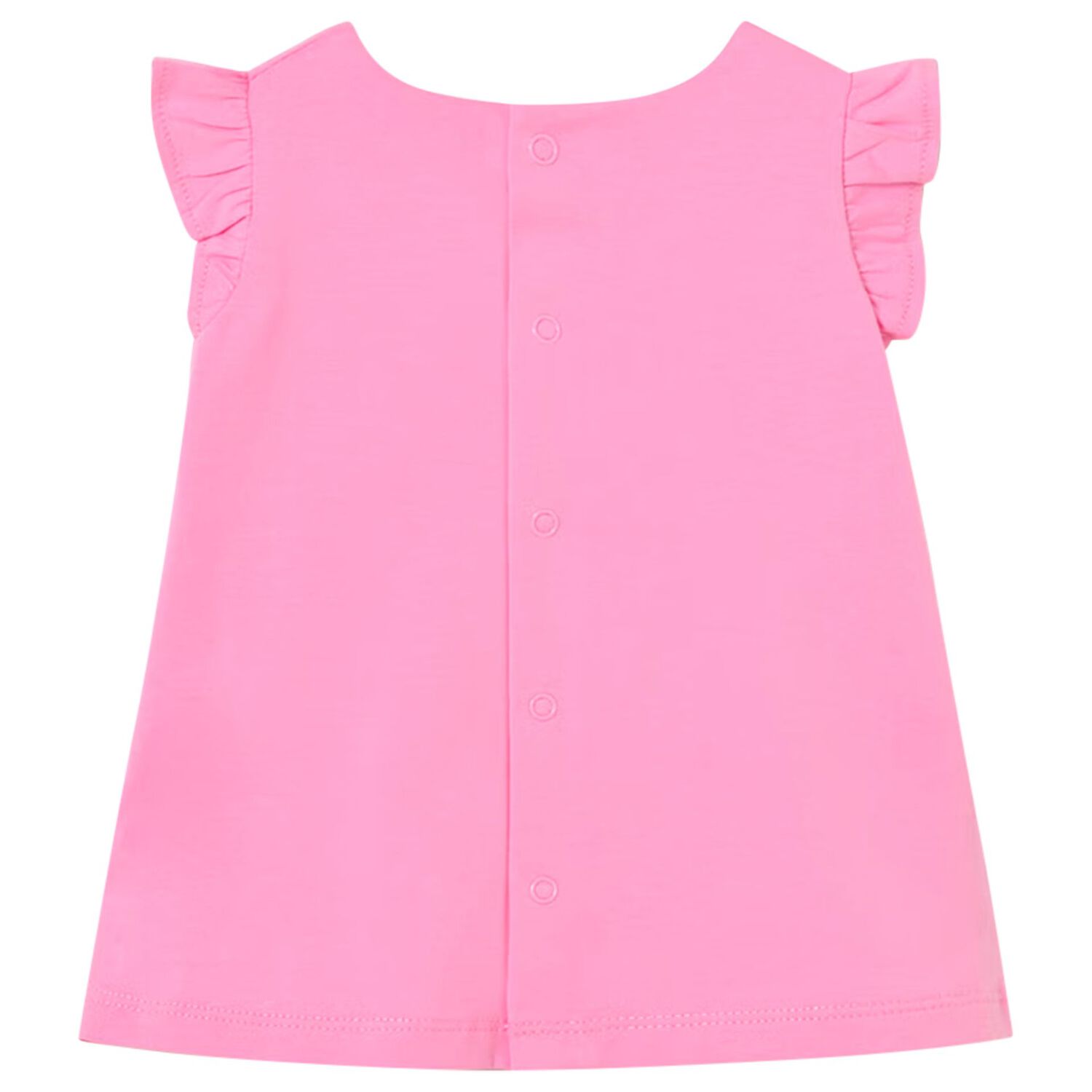 فستان وردي مزين بألوان قوس قزح وزهور للفتيات الصغيرات, 1, hi-res