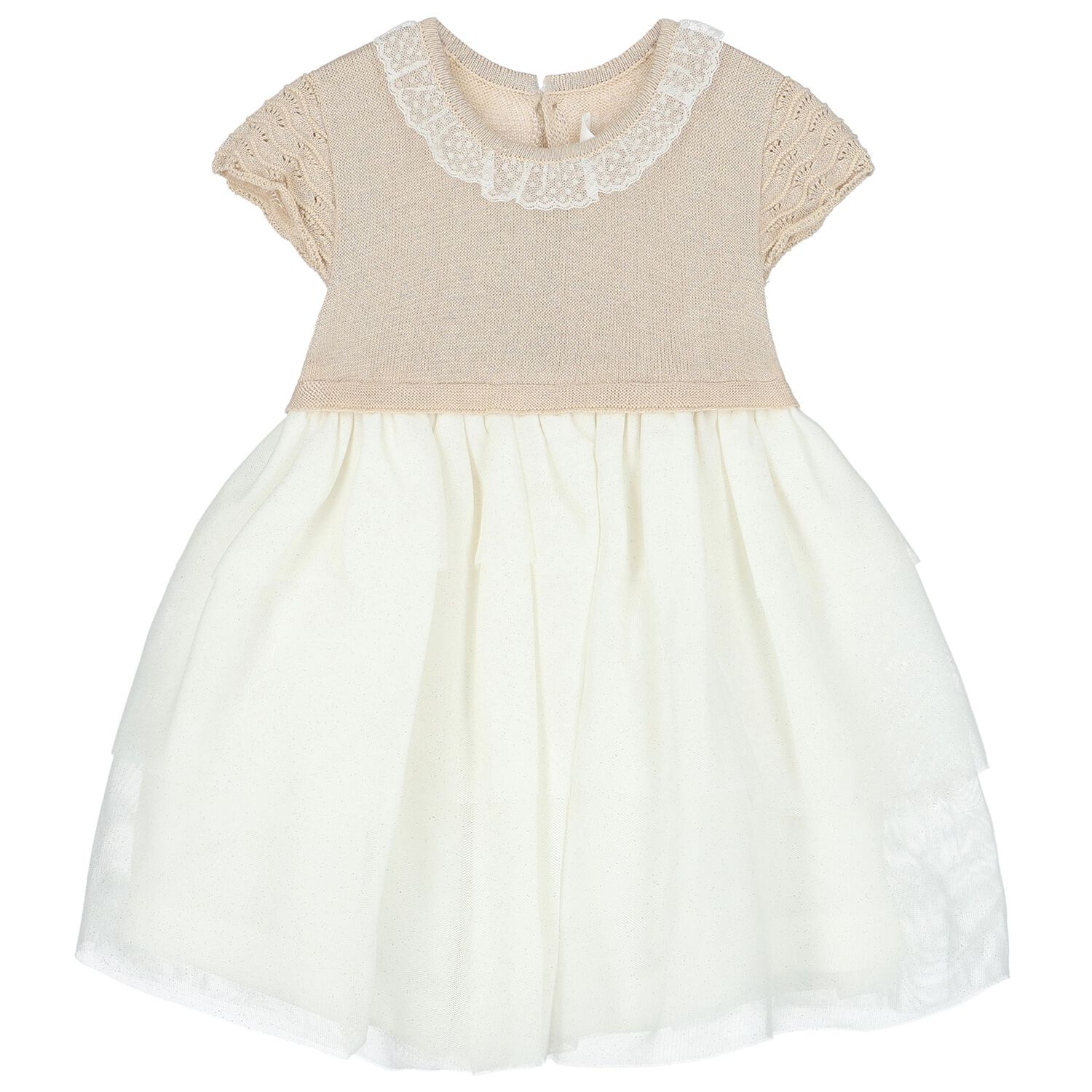 Baby Girls Beige & Ivory Dress Set, 2, hi-res image number null