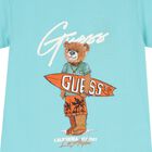 Boys Aqua Teddy Bear Logo T-Shirt, 1, hi-res