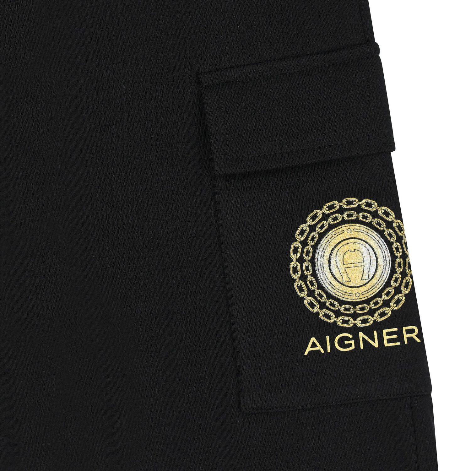 Girls Black Logo Trousers, 1, hi-res