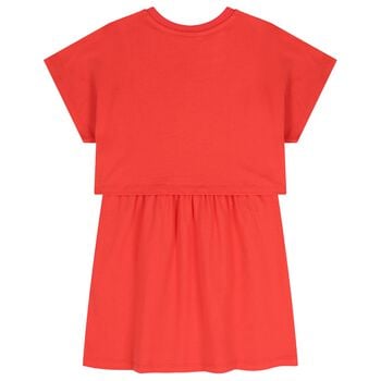 Girls Red Logo Dress