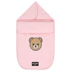 Baby Girls Pink Teddy Bear Logo Baby Nest, 3, hi-res