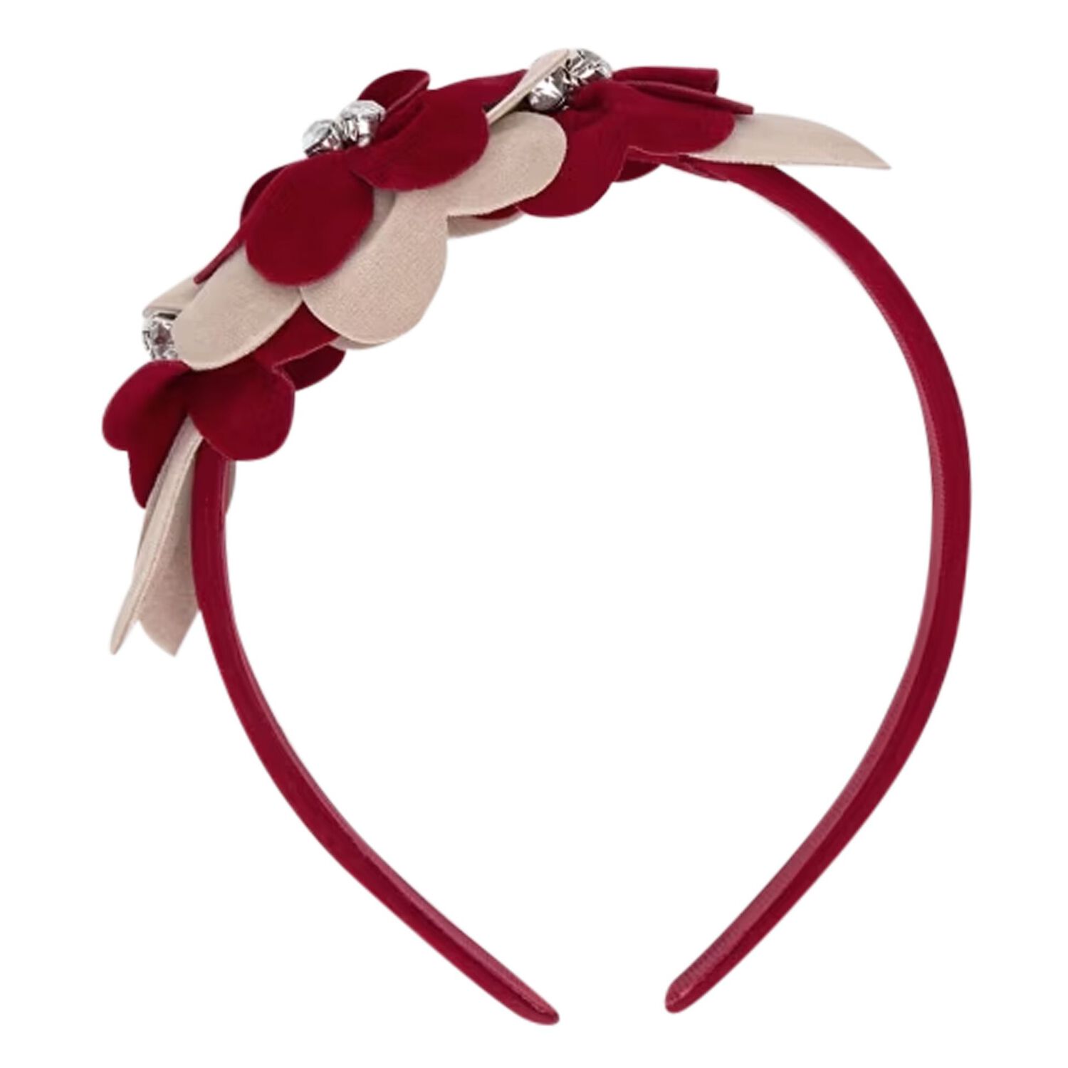 ربطة رأس بنات بطبعة الزهور باللون الأحمر, 3, hi-res image number null