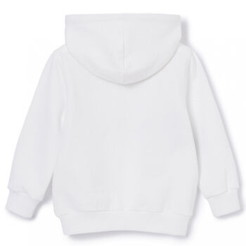 Boys White Hooded Top