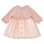 Baby Girls Pink Tulle Dress, 2, hi-res