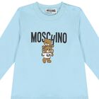 Blue Teddy Bear Logo Long Sleeve Top, 3, hi-res