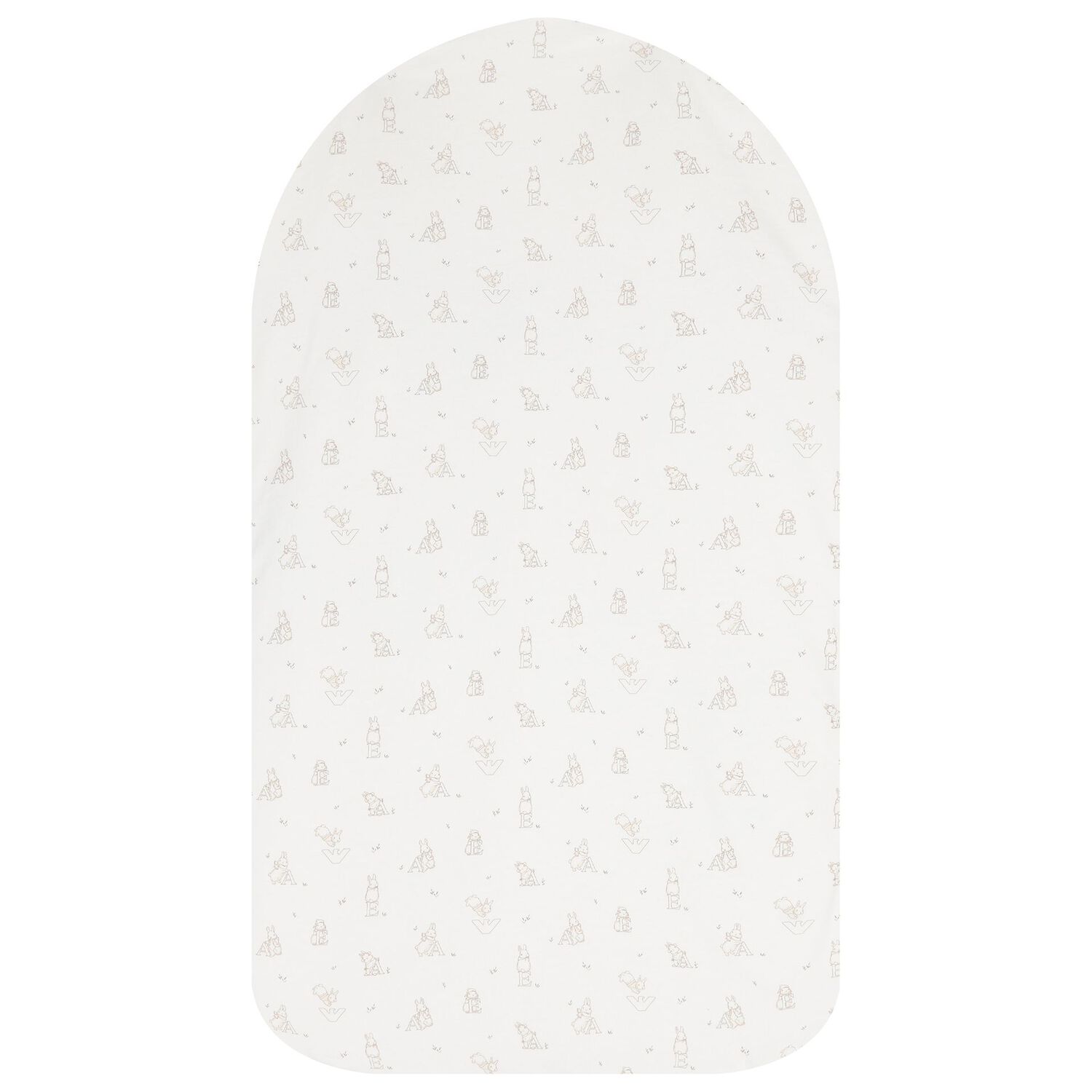 مدس الطفل باللون  العاجي مع الأبجدية والأرنب, 2, hi-res