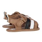 Baby Boys Beige Logo Sandals, 2, hi-res